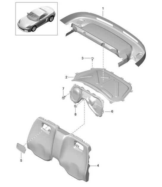 Diagram 807-025 Porsche 991 Carrera C2S 3.8L (400Bhp) Body