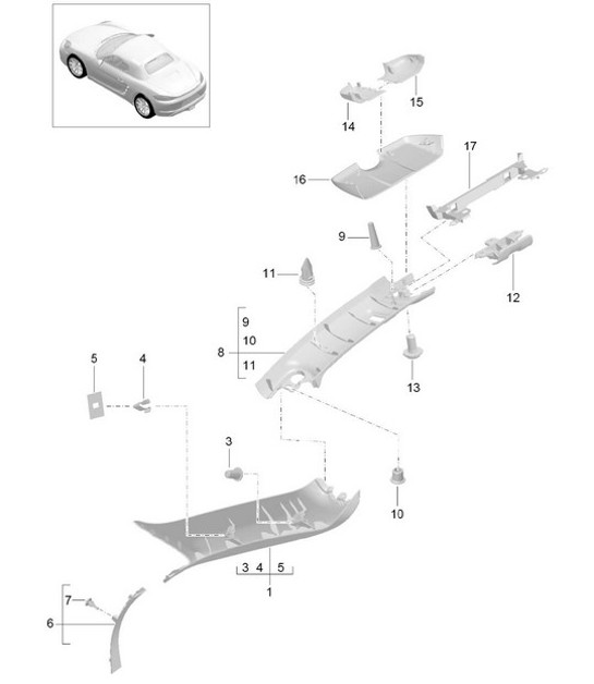 Diagram 807-055 Porsche 944 1982-1991 