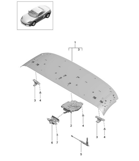 Diagram 811-005 Porsche Boxster 718 (982) 2017>> Body