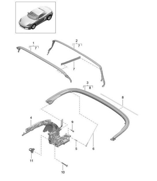 Diagram 811-010 Porsche Cayenne 3.2L V6 2003>> Body