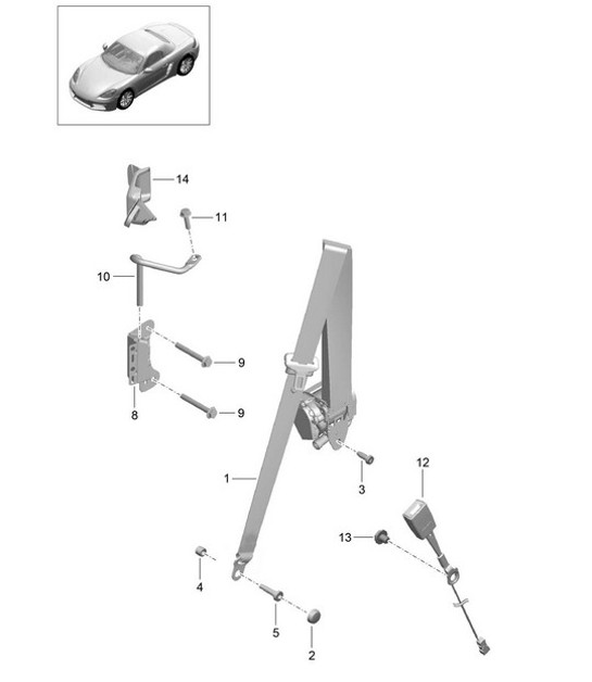 Diagram 812-000 Porsche 968 3.0L 1992-94 Body