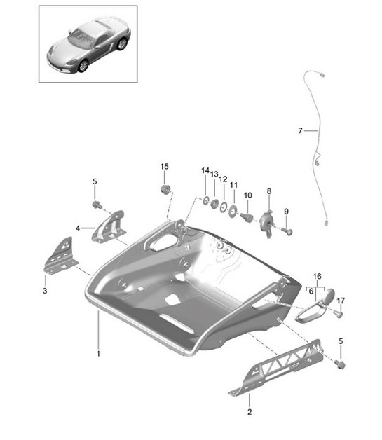 Diagram 817-064 Porsche Cayman 987C/981C (2005-2016) Body