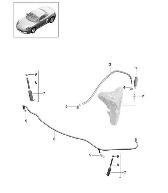 Diagram 904-020 Porsche Boxster 718 (982) 2017>> Electrical equipment