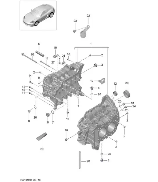 Diagram 101-005 Porsche Cayenne Turbo V8 4.0L Gasolina 550 CV 