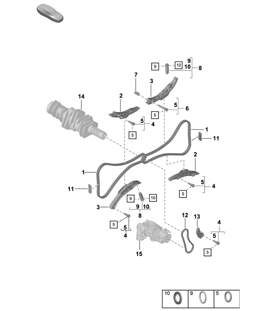Diagram 103-016 Porsche Cayenne S 4.5L V8 2003>> Engine