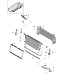 Radiador Central (PR:153) 718C (982C) Cayman 2017>> Radiador Central (PR:153) 718C (982C) Cayman 2017>>