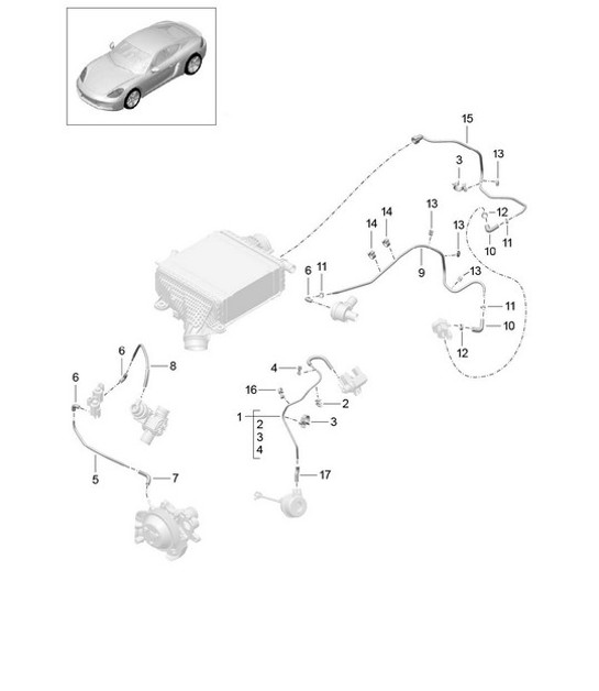 Diagram 107-025 Porsche Cayman 718 (982) 2017>> Motor