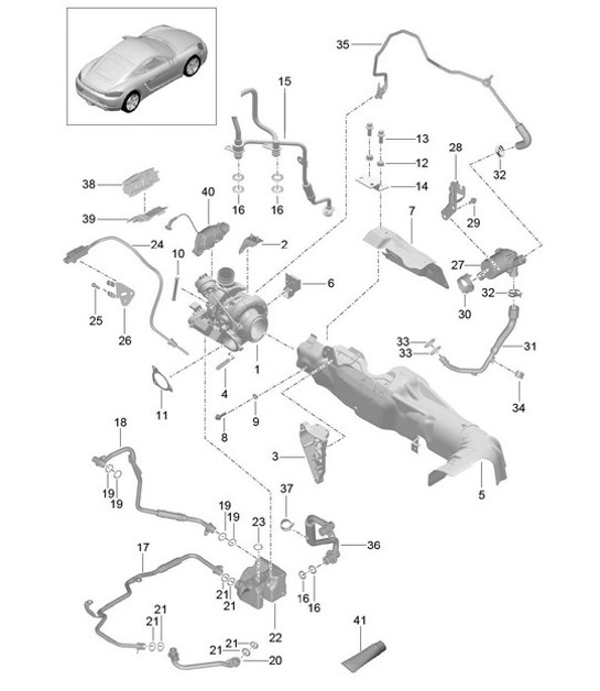Diagram 202-005 Porsche 944S 2.5L 16V 1987-88 