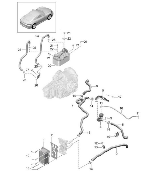 Diagram 360-000 Porsche Cayenne S V6 3.0L Hybride 380 ch Transmission