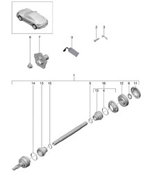Cardan de transmission / Moyeu de roue 718C (982C) Cayman 2017>> Cardan de transmission / Moyeu de roue 718C (982C) Cayman 2017>>