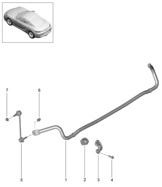 Diagram 502-030 Porsche 996 涡轮 2000-05 后轴