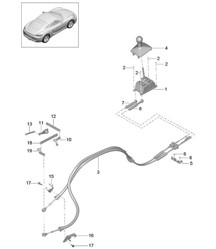 Transmissiebediening / Handgeschakelde versnellingsbak (PR:480) 718C (982C) Cayman 2017&gt;&gt;