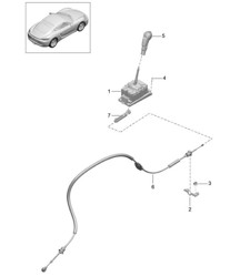 Selector lever - PDK - (PR:250) 718C (982C) Cayman 2017>>