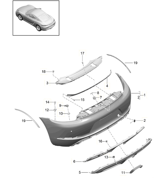 Diagram 802-021 Porsche 991 (911) MK2 2016-2019 Body