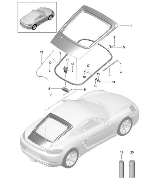 Diagram 803-005 Porsche 991 (911) MK2 2016-2019 Body