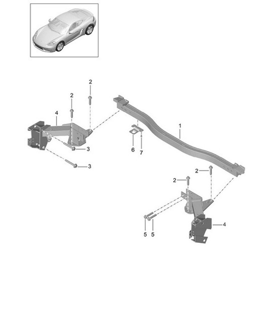 Diagram 812-005 Porsche Cayenne Turbo S V8 4.8L Petrol 550HP Body