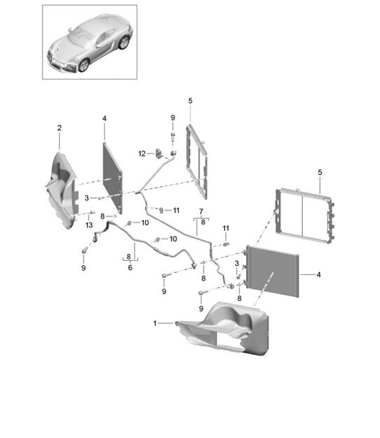 Diagram 813-020 Porsche Boxster GTS 718 4.0L PDK (400 ch) Carrosserie