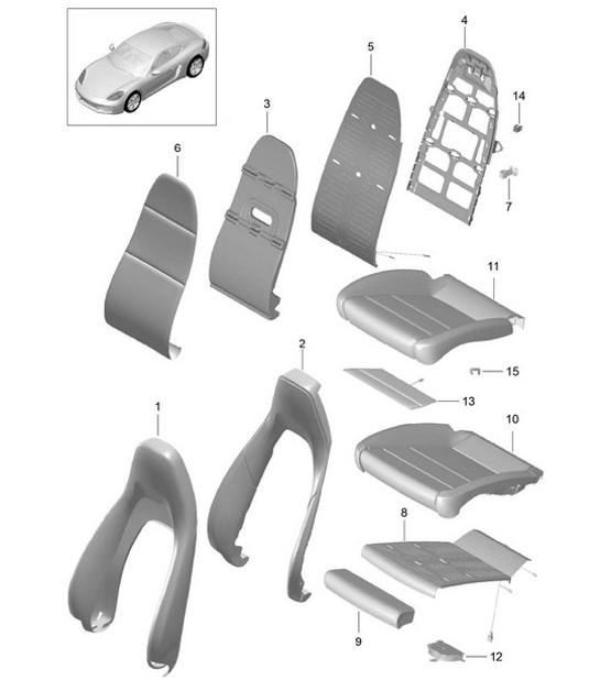 Diagram 817-002 Porsche Cayman 718C (982C) 2017>> Body
