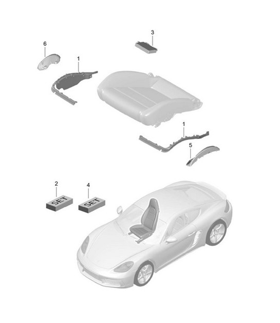 Diagram 817-009 Porsche Cayenne 92A (958) 2010-2017 Body