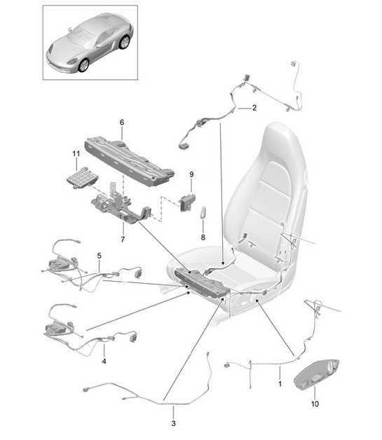 Diagram 817-025 Porsche Cayman S 3.4L 981 2013-16 Body