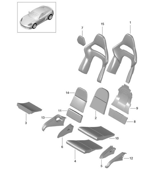 Diagram 817-062 Porsche Cayenne 92A (958) 2010-2017 Body
