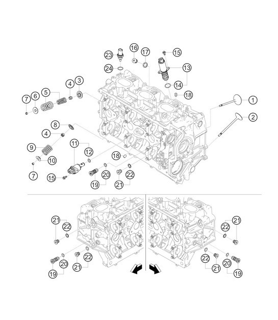 Diagram 1.1-06 Porsche 991 Carrera 2S 3.0L (420 Bhp) Engine