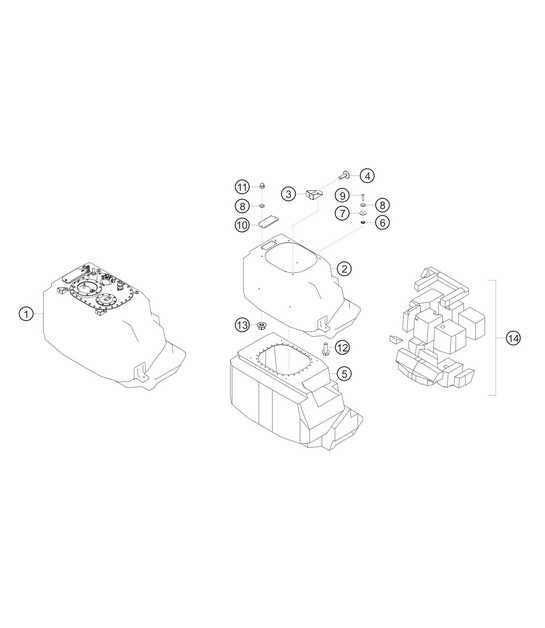 Diagram 2.2-02 Porsche 996 GT2 2001-05 Fuel System, Exhaust System