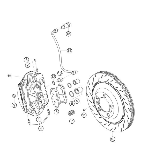 Diagram 6.6-03 Porsche Cayman 987C/981C (2005-2016) Wheels, Brakes