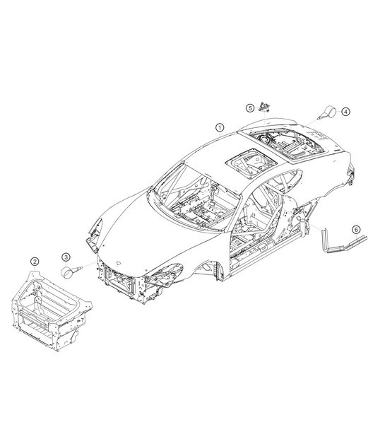 Diagram 8.8-01 Porsche Cayman 718C (982C) 2017>> Body