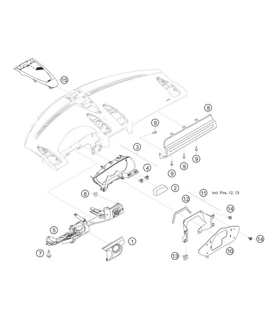 Diagram 8.8-25 Porsche Cayman 987C/981C (2005-2016) Body