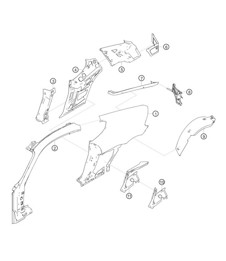 Parte lateral 982 Cayman GT4 Clubsport 2019-2020 Parte lateral 982 Cayman GT4 Clubsport 2019-2020