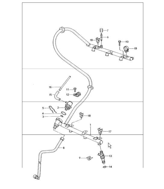 Diagram 107-05 Porsche Boxster GTS 718 4.0L Schaltgetriebe (400 PS) Motor