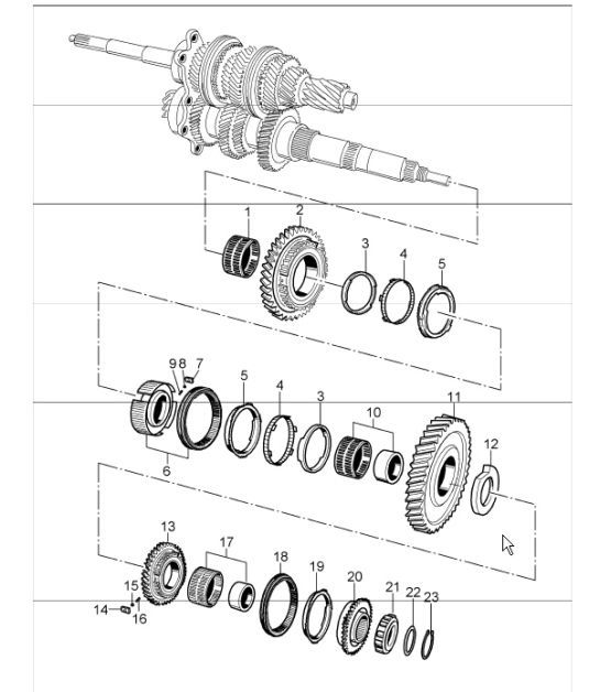 Diagram 303-07 Porsche Macan (95B) MK1 (2014-2018) Transmission