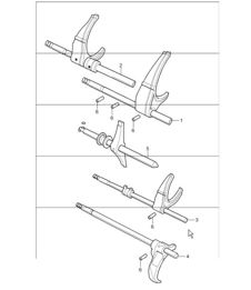 gear shift rod shift fork 986 Boxster S G86.20 2000-04 gear shift rod shift fork 986 Boxster S G86.20 2000-04
