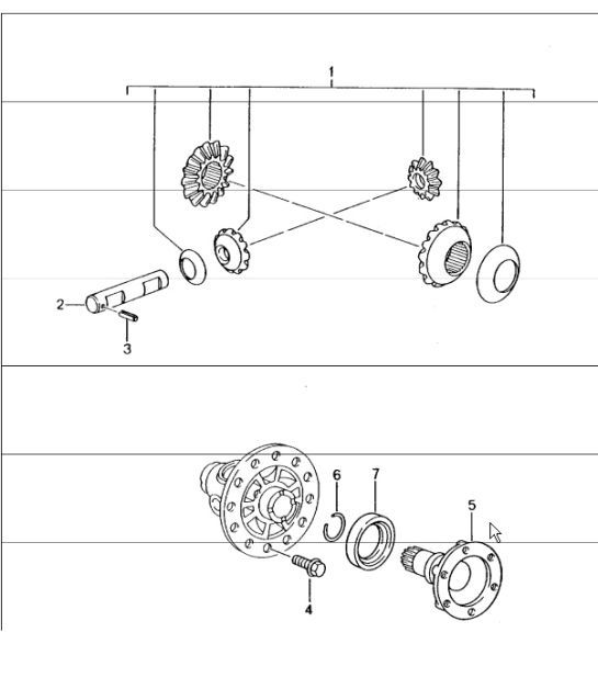 Diagram 305-01 Porsche 996 C2 3.6L 09/01-2005 Transmission