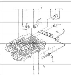 tiptronic: switch unit, solenoid valve, pressure regulator for 986 Boxster A86.00 1997-99, 986 Boxster A86.05 2000-04 and 986 Boxster S A86.20 2000-04