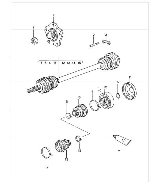 Diagram 501-05 Porsche Panamera Turbo E-Hybrid V8 4,0 L 
