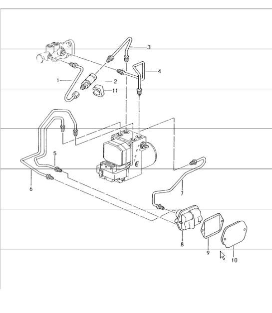 Diagram 604-05 Porsche 968 (1992-1995) Wheels, Brakes