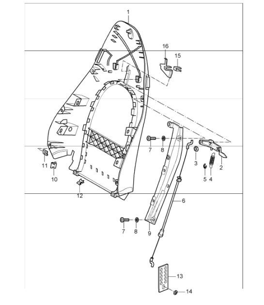 Diagram 817-10 Porsche Boxster 986/987/981 (1997-2016) Body