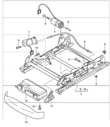seat adjuster, comfort seat 986 Boxster 1997-04 seat adjuster, comfort seat 986 Boxster 1997-04