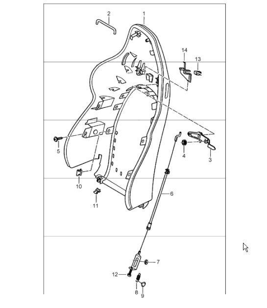 Diagram 817-30 Porsche Boxster 986/987/981 (1997-2016) Body