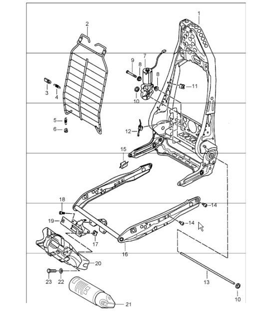 Diagram 817-40 Porsche Boxster 986/987/981 (1997-2016) Body