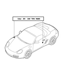 Applicateur de retouche de peinture / Peintures 987.2 Boxster / Boxster S 2009-12