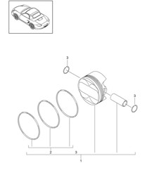 Piston (Model: A120,A121) 987.2 Boxster / Boxster S 2009-12