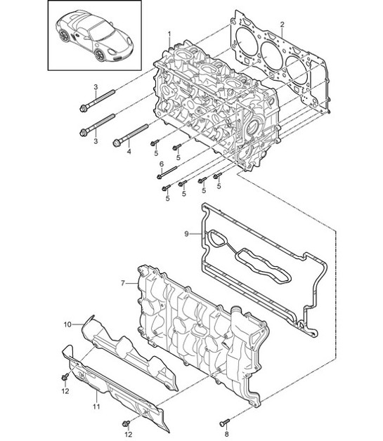 Diagram 103-000 Porsche Cayenne Coupé Turbo S E-Hybrid V8 4.0L 550 PS 