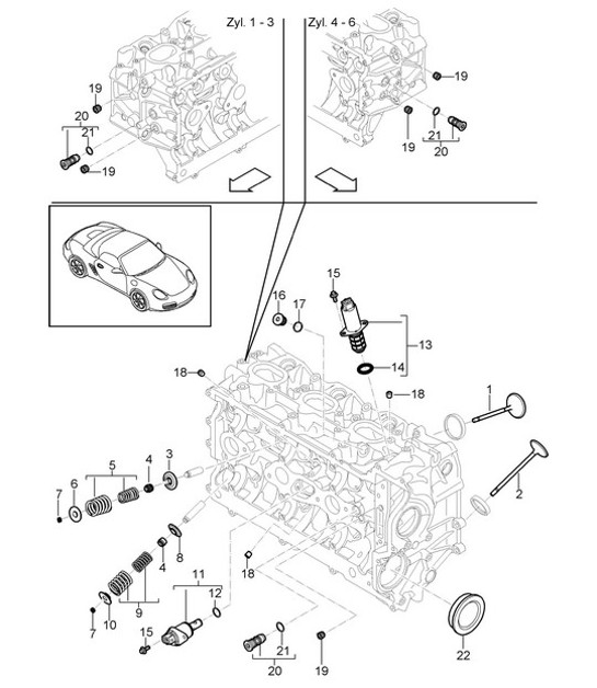 Diagram 103-005 Porsche Panamera 4 E-Hybrid Sport Turismo 2.9L V6 