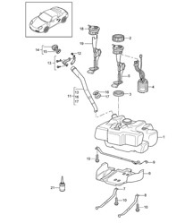 Réservoir de carburant 987.2 Boxster / Boxster S 2009-12 Réservoir de carburant 987.2 Boxster / Boxster S 2009-12