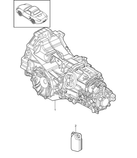 Diagram 302-000 Porsche Boxster 986/987/981 (1997-2016) Transmission