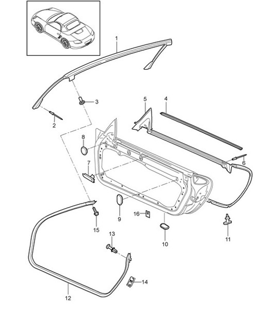 Diagram 804-010 Porsche 992 Carrera 2 3.0L Cabriolet 