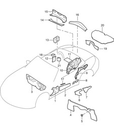 Carrocería / Insonorización 987.2 Boxster / Boxster S 2009-12